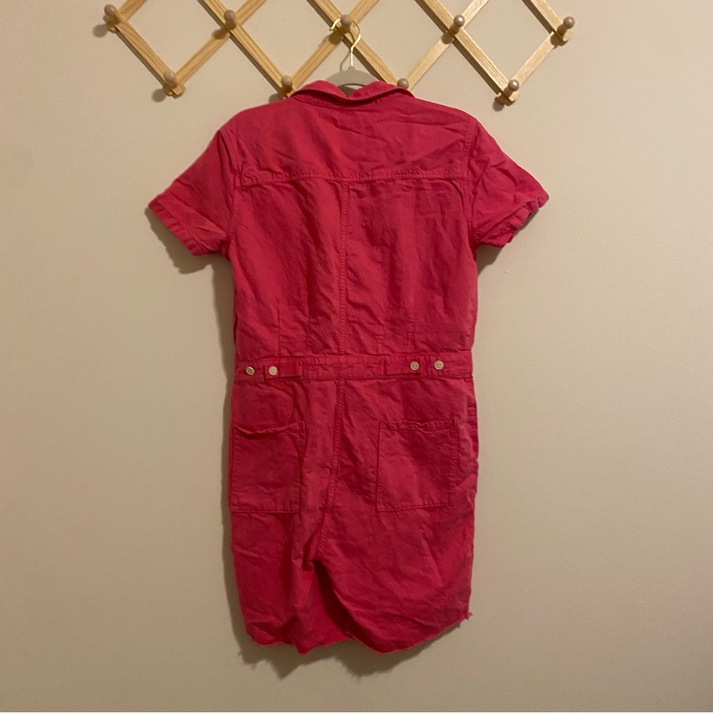 Outerknown Bright Pink Linen Blend Jumpsuit size Medium - Picture 6 of 8